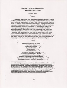 1996 Steele Information Peacekeeping Information Peacekeeping
