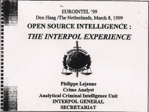 1999 Lejeune 21 INTERPOL & OSINT