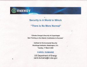 Carol Dumaine, March 2009, Brookings