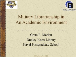 Marlatt on Librarianship Great Marlatt