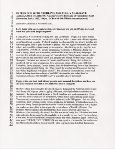 Seagrave Interview Sterling & Peggy Seagrave