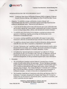 VP 2001 Memo to VP Elect