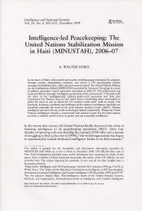 cover dorn haiti Walter Dorn on UN Intelligence in Haiti