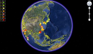 nuclear asia globe map