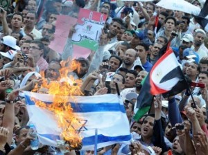 palestine burning flag