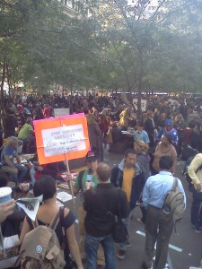 NYC Crowd in Plaza
