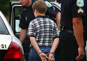 kid in handcuffs