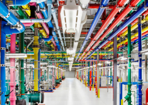 google data center color pipes