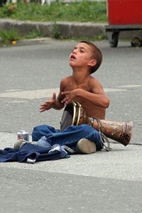 homeless greek child