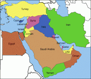 map syria iran